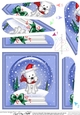 Cute Westie Dog - Christmas Snowglobe Fan Pyramage Topper