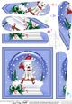 Cute Westie Dog - Christmas Snowglobe Fan Pyramage Topper