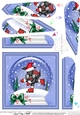 Cute Scottie Dog - Christmas Snowglobe Fan Pyramage Topper