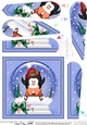 Cute Penguin - Christmas Snowglobe Fan Pyramage Topper