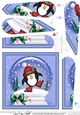 Cute Penguin - Christmas Snowglobe Fan Pyramage Topper