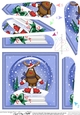 Rudolph - Christmas Snowglobe Fan Pyramage Topper