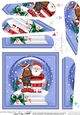 Santa & Rudolph - Christmas Snowglobe Fan Pyramage Topper
