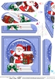 Santa - Christmas Snowglobe Fan Pyramage Topper