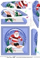 Santa - Christmas Snowglobe Fan Pyramage Topper