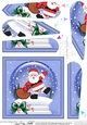 Santa - Christmas Snowglobe Fan Pyramage Topper