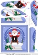 Santa - Christmas Snowglobe Fan Pyramage Topper