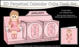 3D Everlasting Perpetual Calendar Desk Set Kit - Little Ballerina Naomi