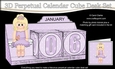 3D Everlasting Perpetual Calendar Desk Set Kit - Little Ballerina Rosie