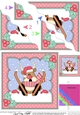 Christmas OOps Rudolph is Skiing Wavy Corner side stacker Topper