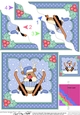 Christmas OOps Rudolph is Skiing Wavy Corner side stacker Topper