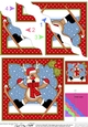Christmas OOps Rudolph is Skiing Wavy Corner side stacker Topper