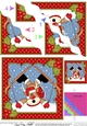 Christmas OOps Rudolph is Skiing Wavy Corner side stacker Topper