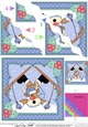 Christmas OOps Rudolph is Skiing Wavy Corner side stacker Topper