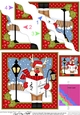 Christmas Rudolph is Carol Singing Wavy Corner side stacker Topper