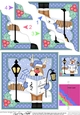 Christmas Rudolph is Carol Singing Wavy Corner side stacker Topper