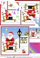 Christmas Santa is at the North Pole Fan Pyramage Topper