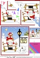 Christmas Rudolph is at the North Pole Fan Pyramage Topper