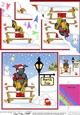 Christmas Hamish Scottie Dog is at the North Pole Fan Pyramage Topper