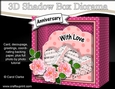 3D Romantic Hearts Diorama Shadow Box Card Mini Kit - Hearts & Roses