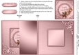 Roses and Metallic Lace No-Hole Fold Back Card