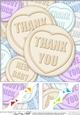 8 x 8 Thank You Sweet Heart Scalloped corner Topper