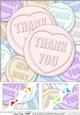 8 x 8 Thank You Sweet Heart Scalloped corner Topper