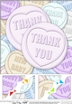 8 x 8 Thank You Sweet Heart Scalloped corner Topper