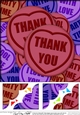 8 x 8 Thank You Sweet Heart Scalloped corner Topper