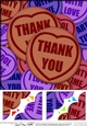 8 x 8 Thank You Sweet Heart Scalloped corner Topper