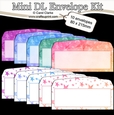 10 Mini DL (80 x 215mm) Stars envelope Kit