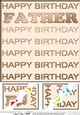 8 x 8 Birthday FATHER Scalloped Corner Topper