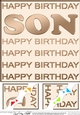 8 x 8 Birthday SON Scalloped Corner Topper