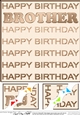 8 x 8 Birthday BROTHER Scalloped Corner Topper