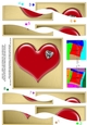 Romantic Heart with Diamond Wavy Spiral Side Stacker