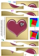 Romantic Heart with Diamond Wavy Spiral Side Stacker