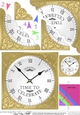 Time to Celebrate Clock Scallop Corner side stacker Topper