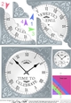Time to Celebrate Clock Scallop Corner side stacker Topper