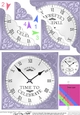 Time to Celebrate Clock Scallop Corner side stacker Topper