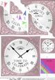 Time to Celebrate Clock Scallop Corner side stacker Topper