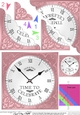 Time to Celebrate Clock Scallop Corner side stacker Topper