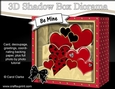 3D Romantic Diorama Shadow Box Card Mini Kit - Lots of Hearts