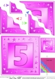 5th Birthday Bright Metallic Age Wavy Corner side stacker