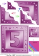 5th Birthday Bright Metallic Age Wavy Corner side stacker