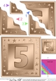 5th Birthday Bright Metallic Age Wavy Corner side stacker