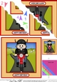 Scalloped Corner Stacker Topper - Motorbike Rider