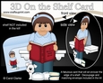 3D On the Shelf Card Kit - Little Ethnic Teen Aisha is Reading a Good Book