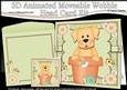 3D Animated Moveable Wobble Head Card Kit - Flower Pot Friends Little Golden Labrador Dog Sunny