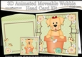 3D Animated Moveable Wobble Head Card Kit - Flower Pot Friends Little Golden Labrador Dog Saki