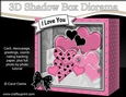 3D Romantic Diorama Shadow Box Card Mini Kit - Lots of Hearts